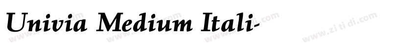 Univia Medium Itali字体转换